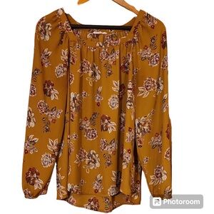 Maurices Floral Print Blouse Size M